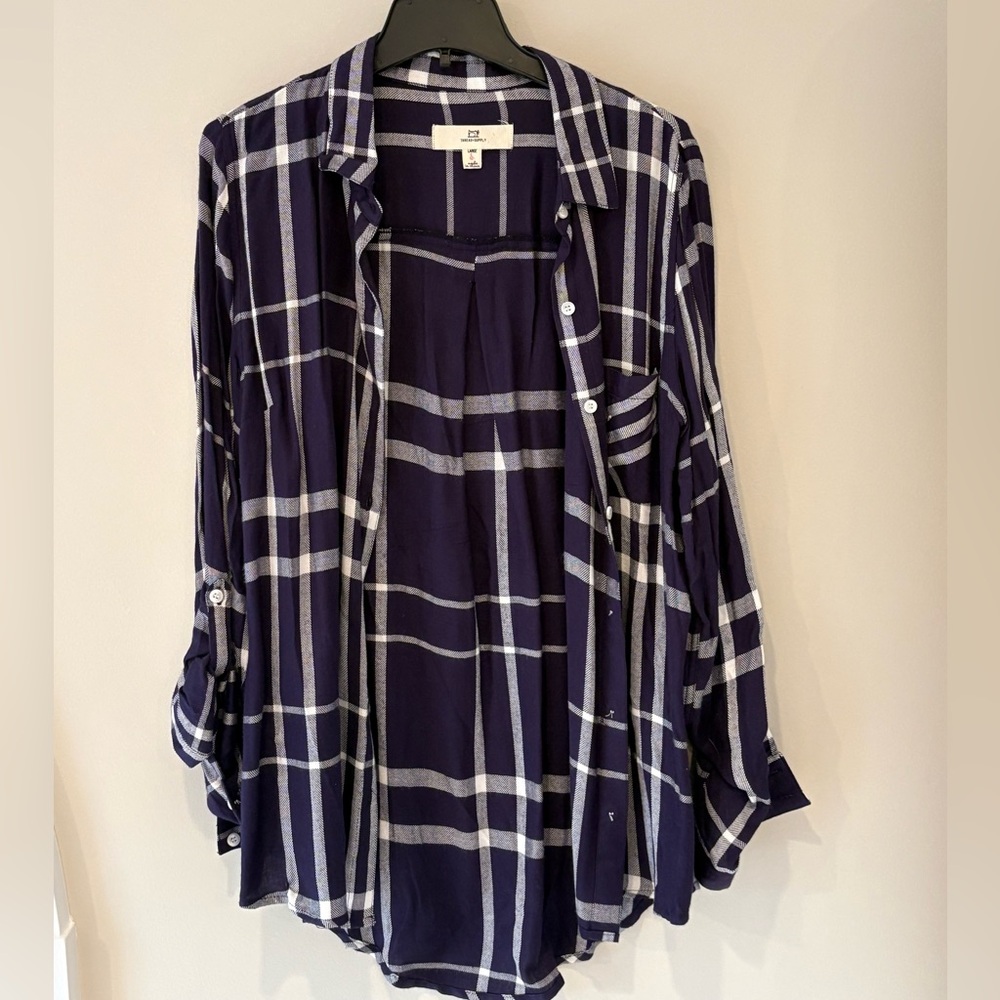 Thread & Supply Purple Plaid Shirt